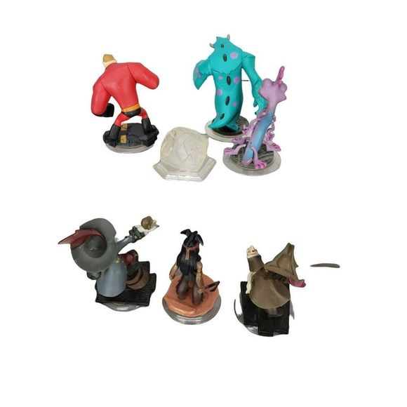 Disney Infinity Lot Of 7 THE INCREDIBLES, Monster Inc Sully, Jack Sparrow - Picture 3 of 11